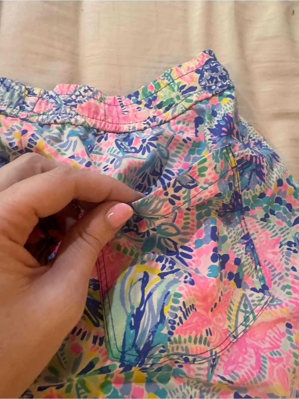 Lilly Pulitzer Bright Floral Swim Shorts in Pink, Blue, Green, Yellow